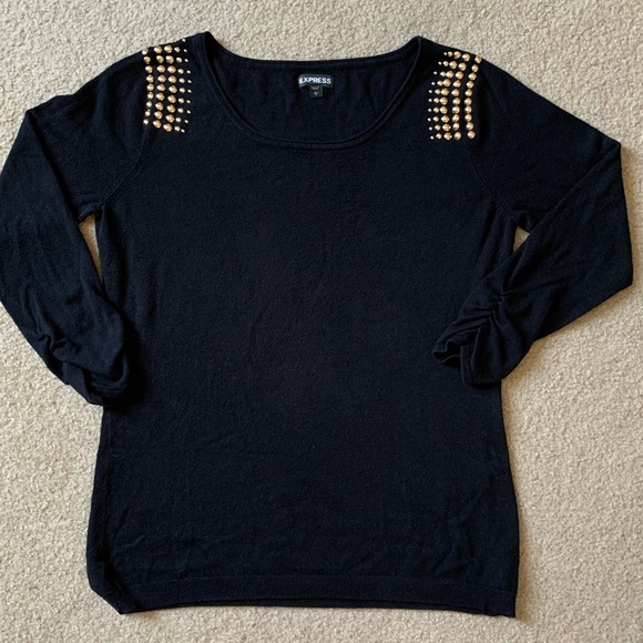 Express Sweaters - Women’s Express gold studded sweater SZ large